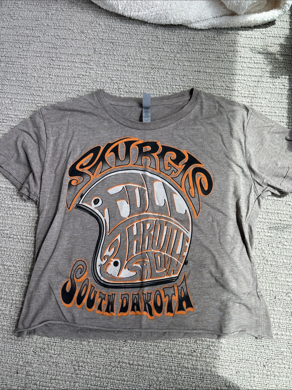 Sturgis Full Throttle South Dakota Graphic Tee - Gray & Orange